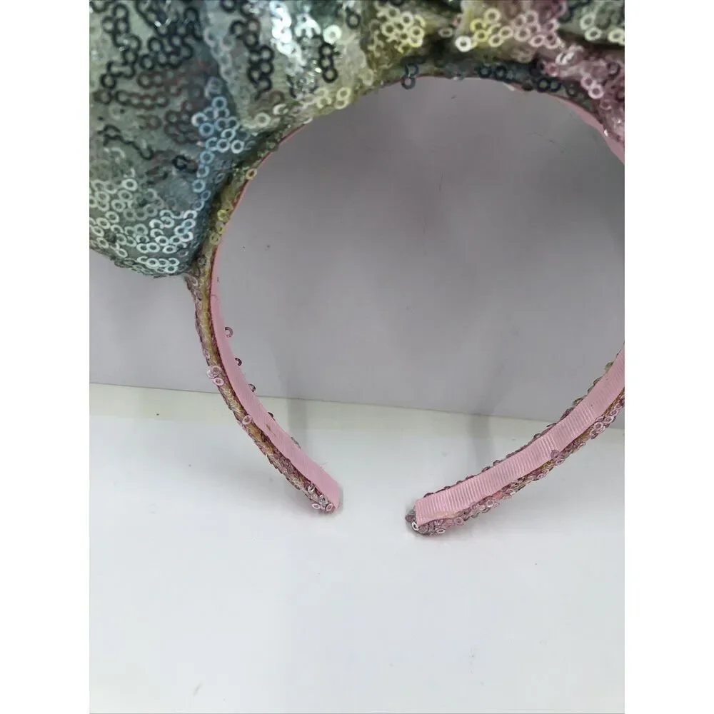Disney Parks Unicorn Minnie Mouse Ears Headband-pastel Sequin Bow Horn